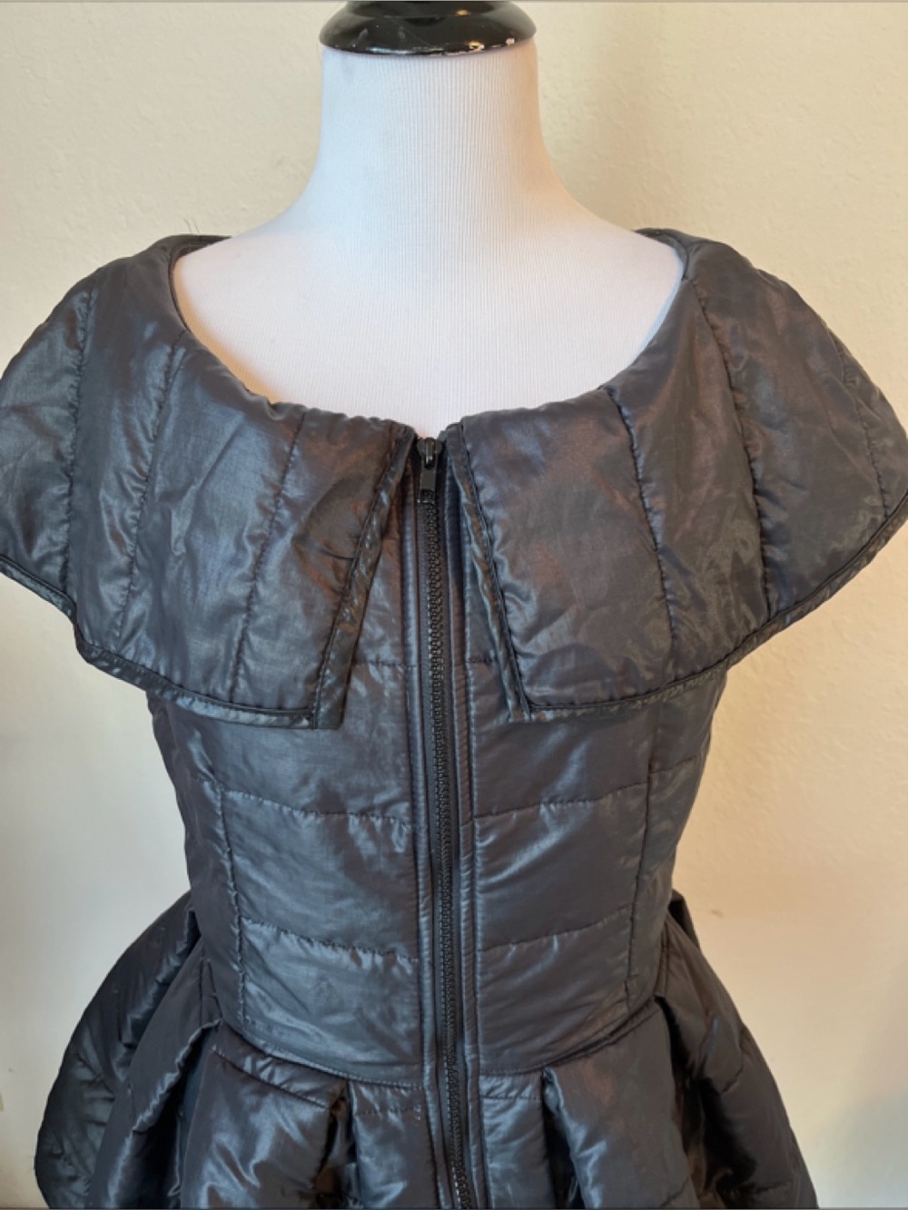 Vintage Lip Service Vest Jacket Flair Skirt Quilted Puff Rare 🍒🍒 LS2 Dress